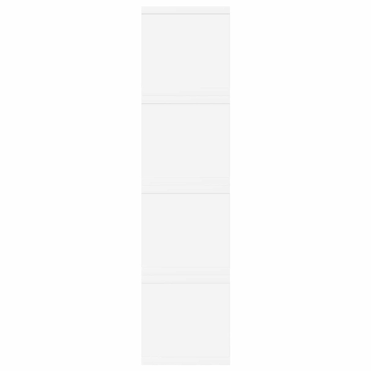 vidaXL CD Opslagrek 2 st Wit 40 x 17 x 17 cm Bewerkt hout