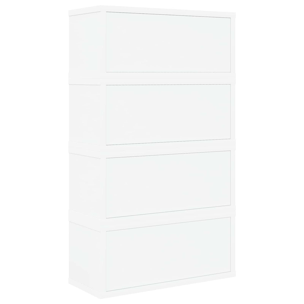 vidaXL CD Opslagrek 2 st Wit 40 x 17 x 17 cm Bewerkt hout