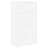 vidaXL CD Opslagrek 2 st Wit 40 x 17 x 17 cm Bewerkt hout