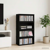 vidaXL CD Opslagrek 2 st Wit 40 x 17 x 17 cm Bewerkt hout