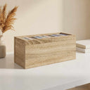 vidaXL CD Opslagrek 2 st Wit 40 x 17 x 17 cm Bewerkt hout