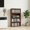 vidaXL CD Opslagrek 2 st Wit 40 x 17 x 17 cm Bewerkt hout