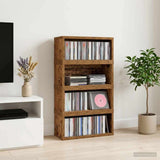 vidaXL CD Opslagrek 2 st Wit 40 x 17 x 17 cm Bewerkt hout