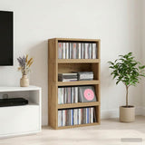 vidaXL CD Opslagrek 2 st Wit 40 x 17 x 17 cm Bewerkt hout