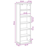 vidaXL CD Kast Wit 60 x 17 x 92 cm Bewerkt hout