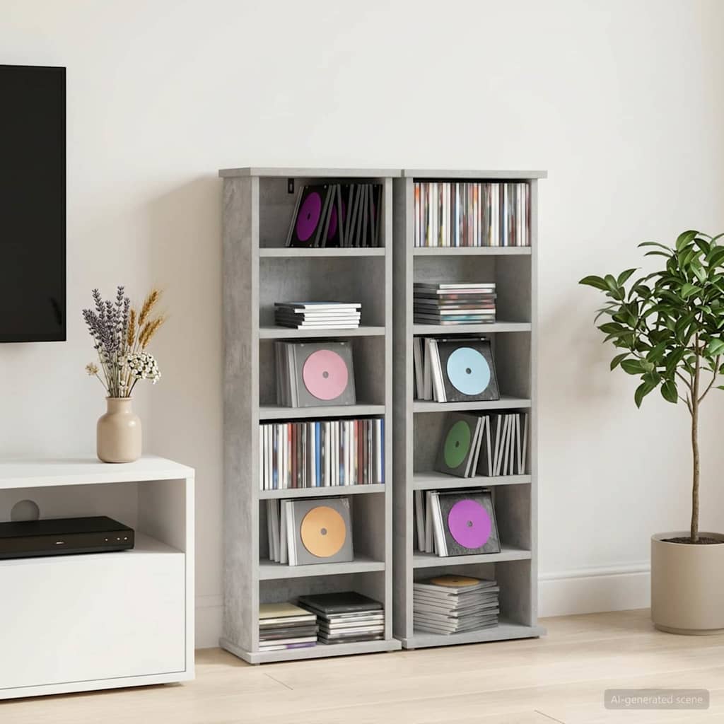vidaXL CD Kast Wit 60 x 17 x 92 cm Bewerkt hout