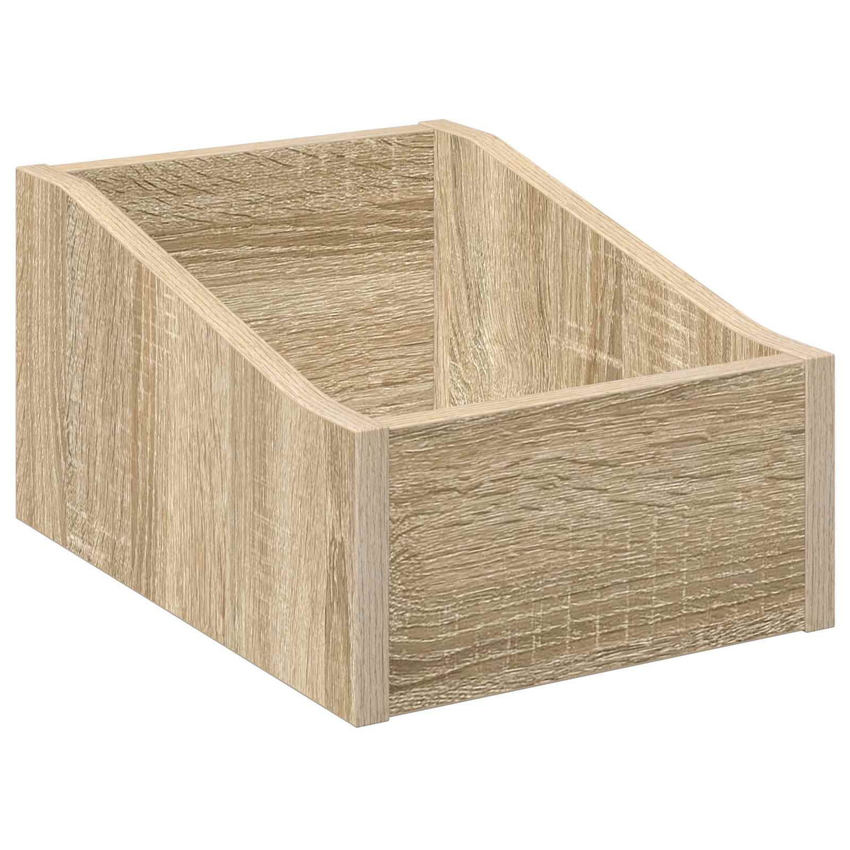 vidaXL LP Recorddoos 2 st Sonoma Eiken 23 x 33 x 16 cm Bewerkt hout