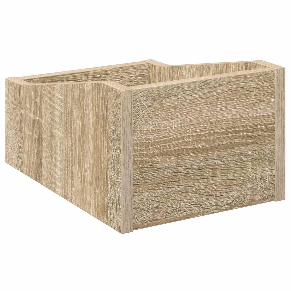 vidaXL LP Recorddoos 2 st Sonoma Eiken 23 x 33 x 16 cm Bewerkt hout