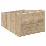 vidaXL LP Recorddoos 2 st Sonoma Eiken 23 x 33 x 16 cm Bewerkt hout