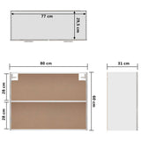 vidaXL Wastafelonderkast 80x46x81,5cm bewerkt hout sonoma eikenkleurig