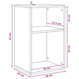 vidaXL Record Cabinet White 38 x 33 x 61 cm Engineered Wood