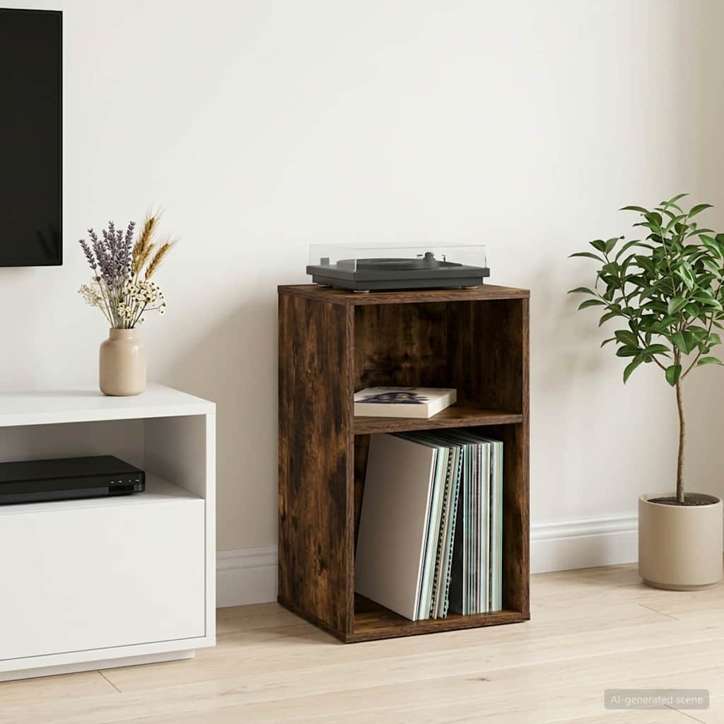 vidaXL Record Cabinet White 38 x 33 x 61 cm Engineered Wood