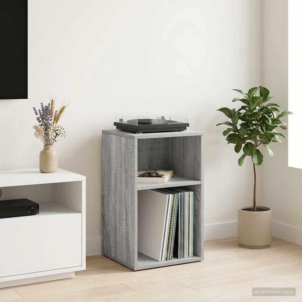 vidaXL Record Cabinet White 38 x 33 x 61 cm Engineered Wood