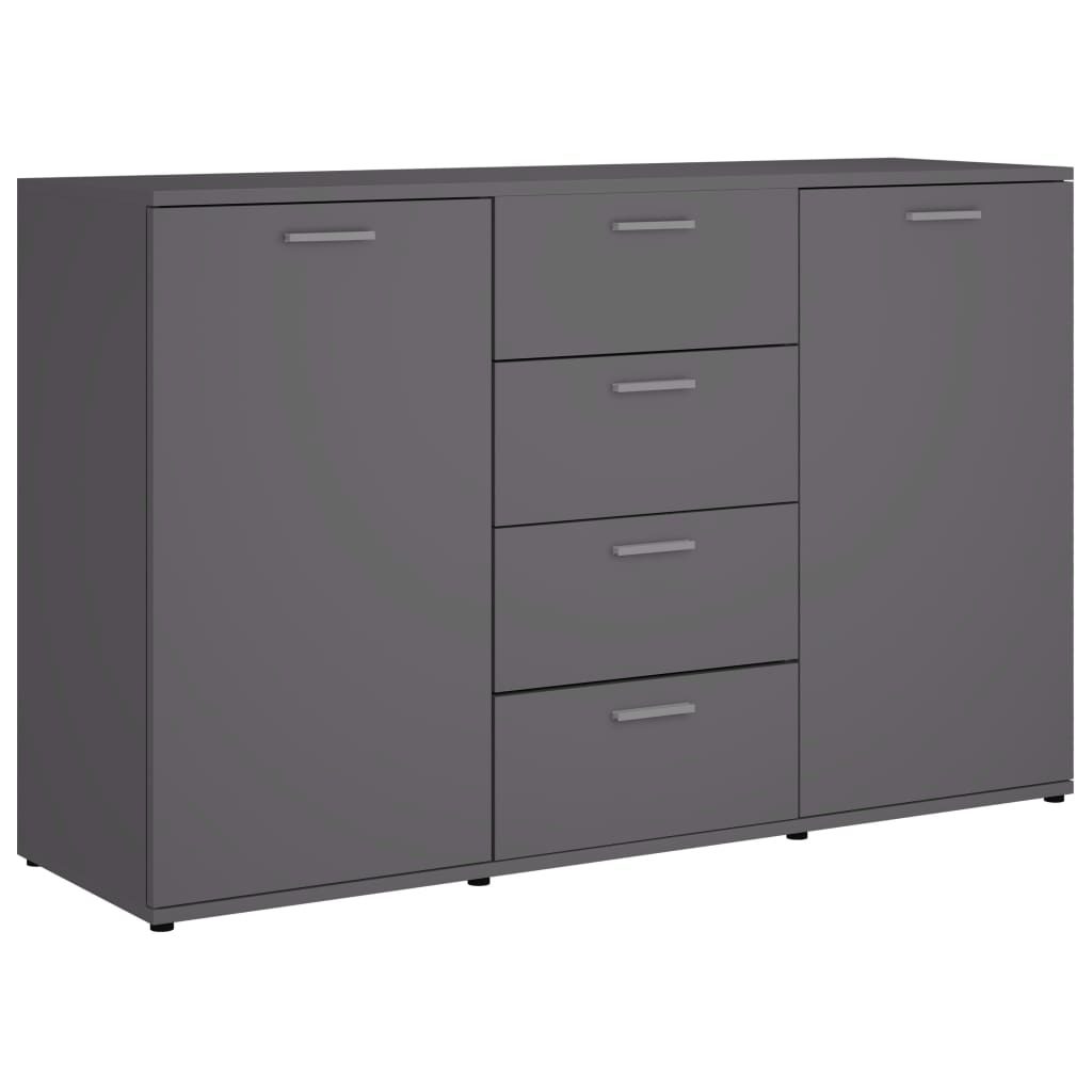 vidaXL Dressoir 120x35,5x75 cm bewerkt hout grijs
