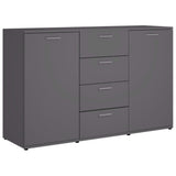 vidaXL Dressoir 120x35,5x75 cm bewerkt hout grijs