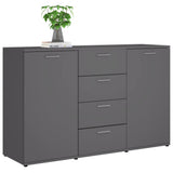 vidaXL Dressoir 120x35,5x75 cm bewerkt hout grijs
