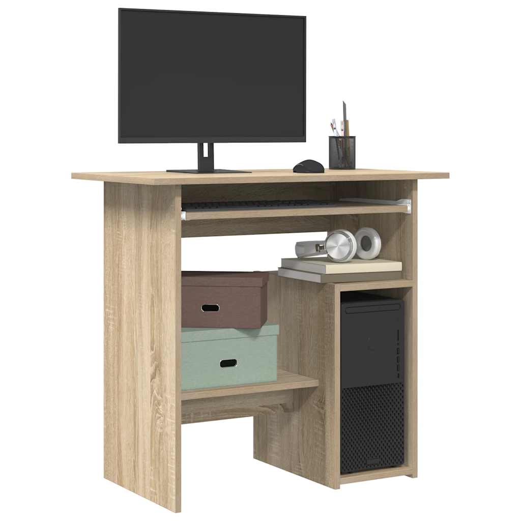 vidaXL Bureau 80x45x74 cm bewerkt hout wit