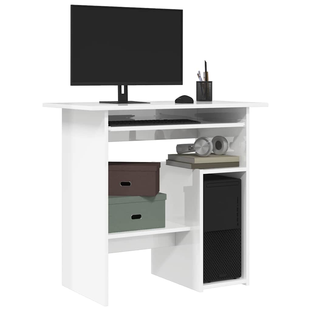 vidaXL Bureau 80x45x74 cm bewerkt hout wit