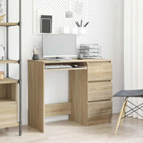 vidaXL Bureau 90x45x76 cm bewerkt hout wit