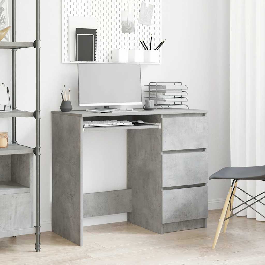 vidaXL Bureau 90x45x76 cm bewerkt hout wit