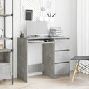 vidaXL Bureau 90x45x76 cm bewerkt hout wit