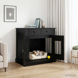 vidaXL Hond kennel meubel Artisanaal eiken 80 x 47,5 x 80 cm