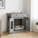 vidaXL Hond kennel meubel Artisanaal eiken 80 x 47,5 x 80 cm