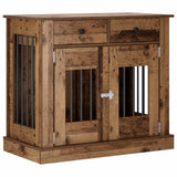 vidaXL Dog Kennel Furniture Smoked Oak 90 x 47.5 x 80 cm Engineered Wood