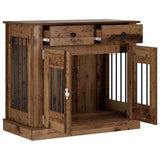 vidaXL Dog Kennel Furniture Smoked Oak 90 x 47.5 x 80 cm Engineered Wood