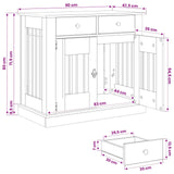 vidaXL Dog Kennel Furniture Smoked Oak 90 x 47.5 x 80 cm Engineered Wood
