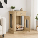 vidaXL Hond kennel meubel Sonoma Eiken 50 x 47,5 x 80 cm Bewerkt hout