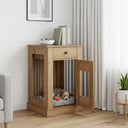 vidaXL Hond kennel meubel Sonoma Eiken 50 x 47,5 x 80 cm Bewerkt hout