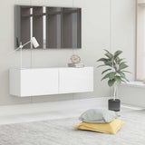 vidaXL Tv-meubel 80x30x30 cm bewerkt hout wit