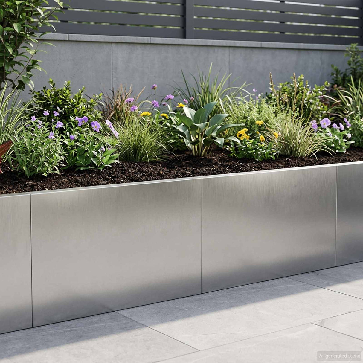 vidaXL Retaining Wall 2 pcs 100 x 12 x 40 cm Stainless Steel Silver