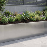 vidaXL Retaining Wall 2 pcs 100 x 12 x 40 cm Stainless Steel Silver