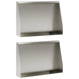 vidaXL Retaining Wall 2 pcs 100 x 12 x 40 cm Stainless Steel Silver