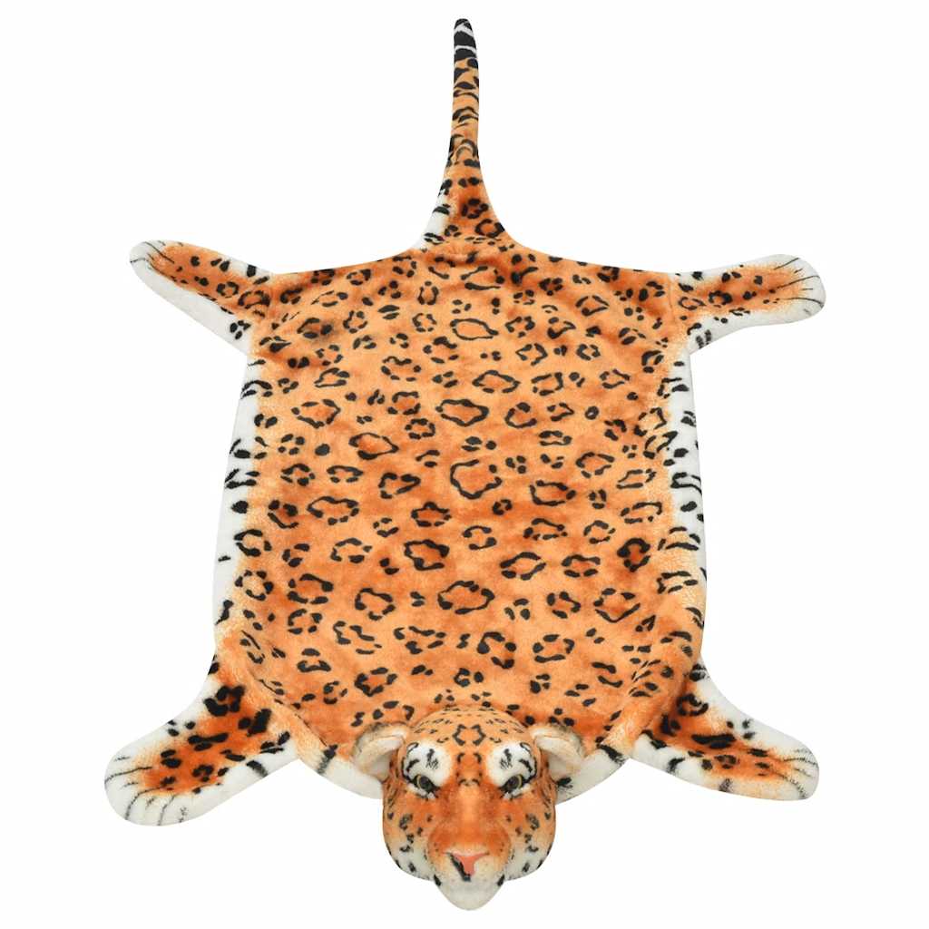 vidaXL Leopard Plush Rug 139 cm brown