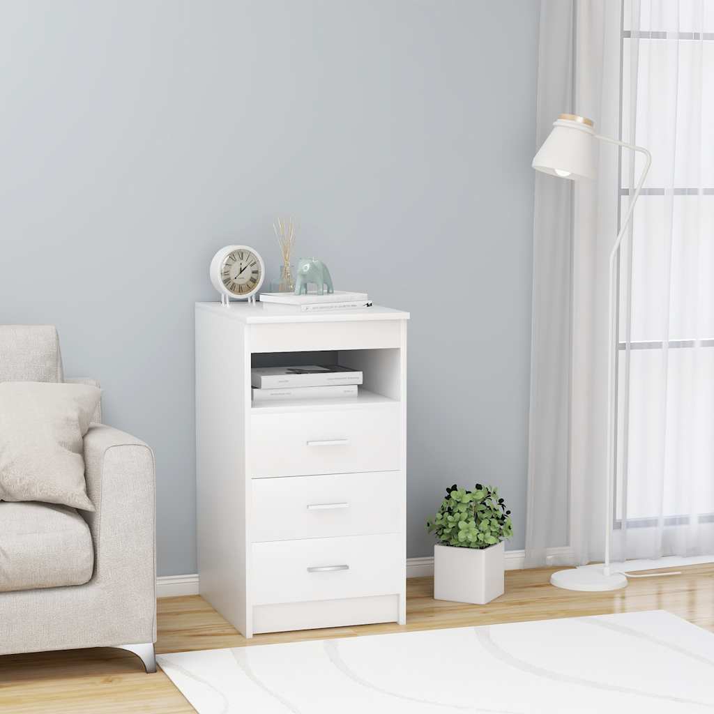 vidaXL Chest of Drawers 40x50x76 cm Engineered Wood White
