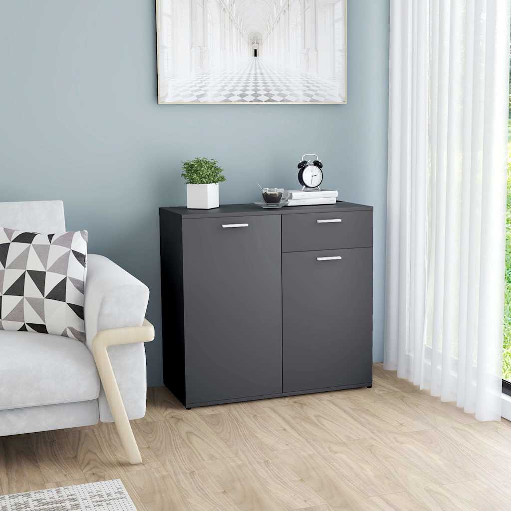 vidaXL Dressoir 80x36x75 cm bewerkt hout grijs