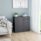 vidaXL Dressoir 80x36x75 cm bewerkt hout grijs
