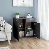 vidaXL Dressoir 80x36x75 cm bewerkt hout grijs