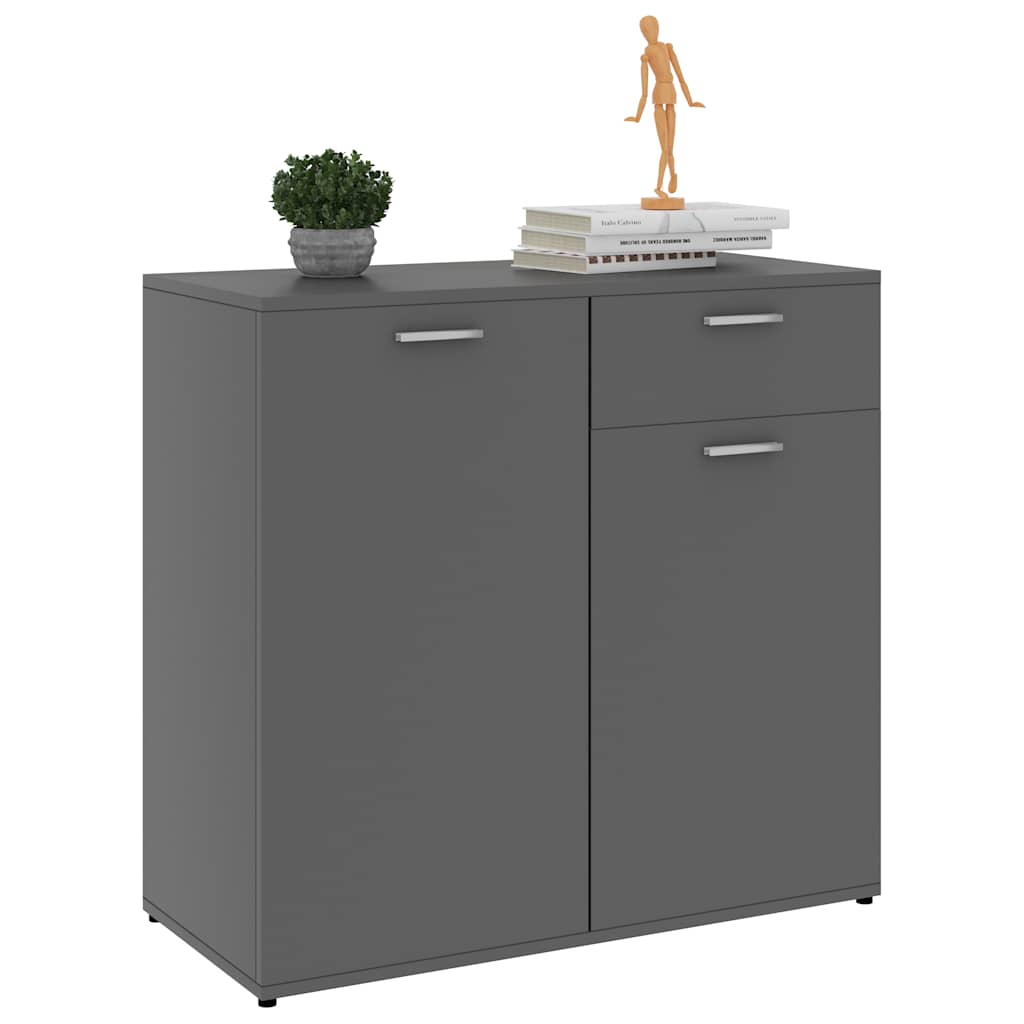 vidaXL Dressoir 80x36x75 cm bewerkt hout grijs