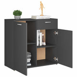 vidaXL Dressoir 80x36x75 cm bewerkt hout grijs