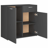 vidaXL Dressoir 80x36x75 cm bewerkt hout grijs