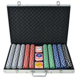 vidaXL Pokerset met 500 chips aluminium