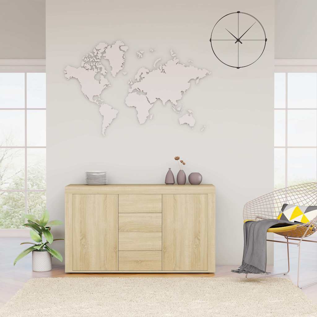 vidaXL Dressoir 120x36x69 cm bewerkt hout wit
