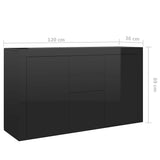 vidaXL Dressoir 120x36x69 cm bewerkt hout wit