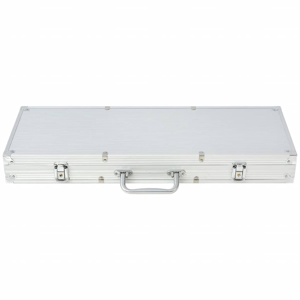 vidaXL Pokerset met 500 chips aluminium