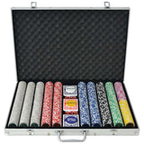 vidaXL Pokerset met 500 chips aluminium