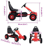 vidaXL Pedal Go-Kart with Pneumatic Tyres Blue